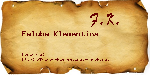Faluba Klementina névjegykártya